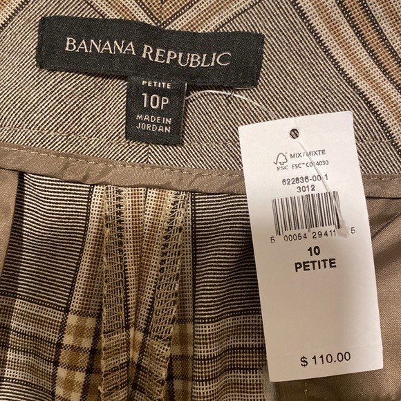 NWT Banana Republic plaid Trousers - Picture 6 of 8